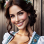 Preview: "Bier zu mir" Woid-Brosche Holz