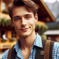Preview: "Bier zu mir" Woid-Brosche Holz