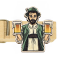 Preview: Glupperl Bierbua- Personalisiertes Glubbal für Bedienung / Schankkellner