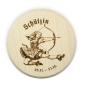 Preview: Gravierter Bierglasdeckel aus Holz mit Schützen-Motiv im Woidladinger Online Shop