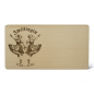 Preview: Graviertes Brotzeitbrett aus Holz mit Sternzeichen Zwilling – bayerisches Design