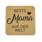 Preview: Umweltfreundliche Geschenkidee für Mütter: Eckige Korkuntersetzer im 5er Set - bei woidladinger.de entdecken!