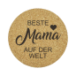 Preview: Perfektes Muttertagsgeschenk: 5er Set runder Korkuntersetzer - Nur bei woidladinger.de erhältlich!
