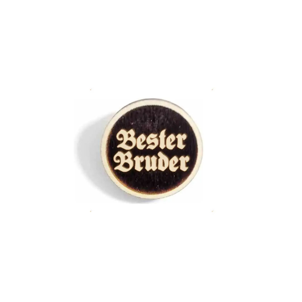 "Bester Bruder" Woid-Brosche Holz