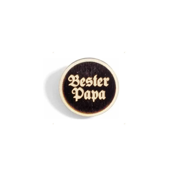 "Bester Papa" Woid-Brosche Holz
