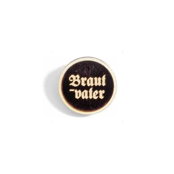 "Brautvater" Woid-Brosche Holz