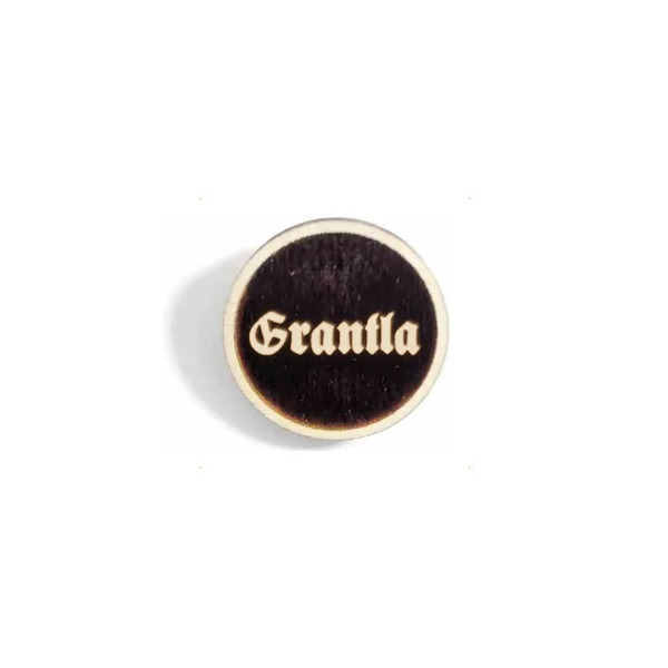 "Grantla" Woid-Brosche Holz