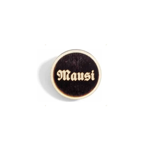 "Mausi" Woid-Brosche Holz