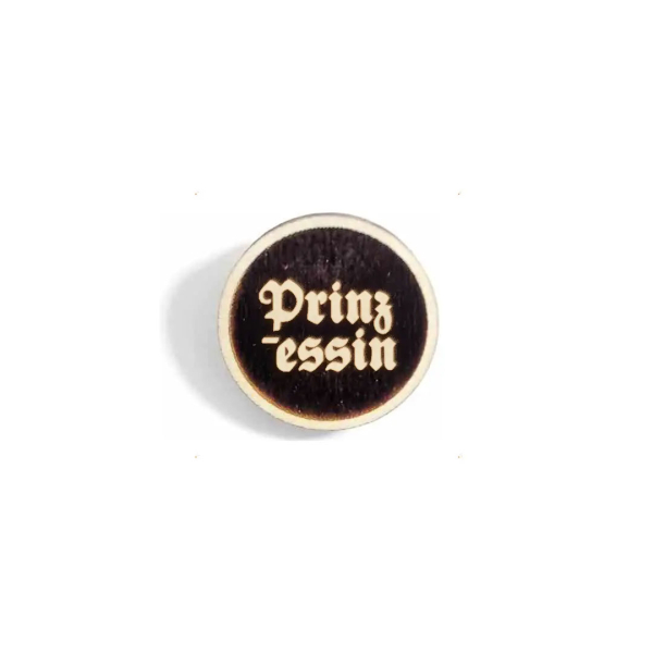 "Prinzessin" Woid-Brosche Holz