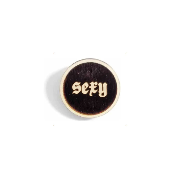 "Sexy" Woid-Brosche Holz