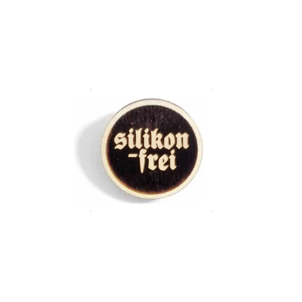 "silikonfrei" Woid-Brosche Holz