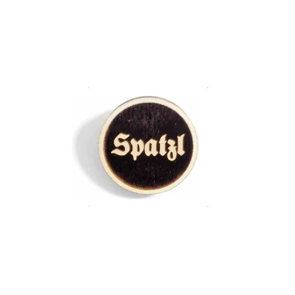 "Spatzl" Woid-Brosche Holz