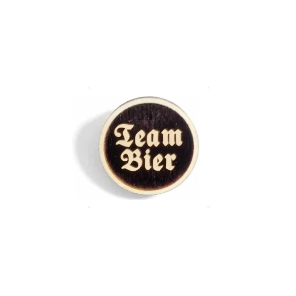 "Team Bier" Woid-Brosche Holz