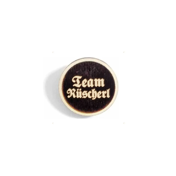 "Team Rüscherl" Woid-Brosche Holz