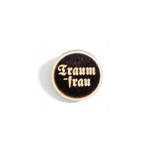 "Traumfrau" Woid-Brosche Holz
