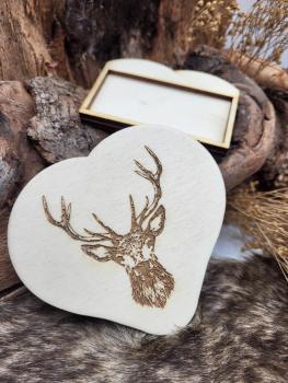 Bayern Geschenk, Lasergravur, Personalisiertes Herz, Naturholz, Geldgeschenk, Dekoration, Geheimfach, Woidladinger