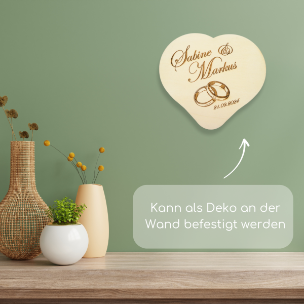 Bayrisches Geldgeschenk Herz mit Gravur - Bestellen Sie bei woidladinger.de