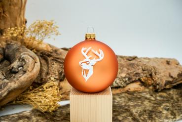 Hirschkopf auf Christbaumkugel