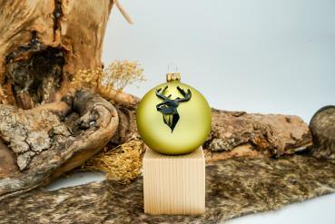 rustikale Weihnachtskugel mit Hirsch