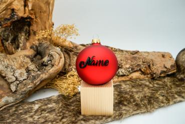 Rote personalisierte Weihnachtsbaumkugel