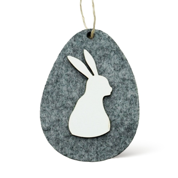 2er Set Osterei mit Hase