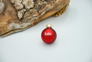 Preview: baumkugel rot/matt Gravurbeispiel