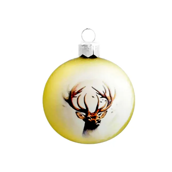 Christbaumkugel Hirsch Vintage auf Pistazie