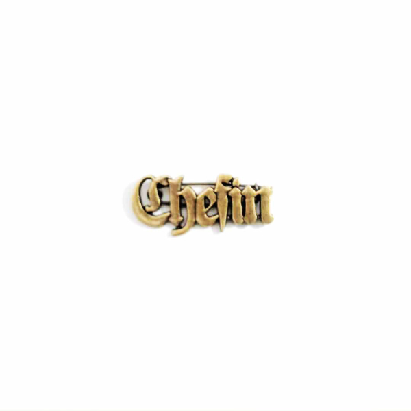 "Chefin" Brosche-Metall