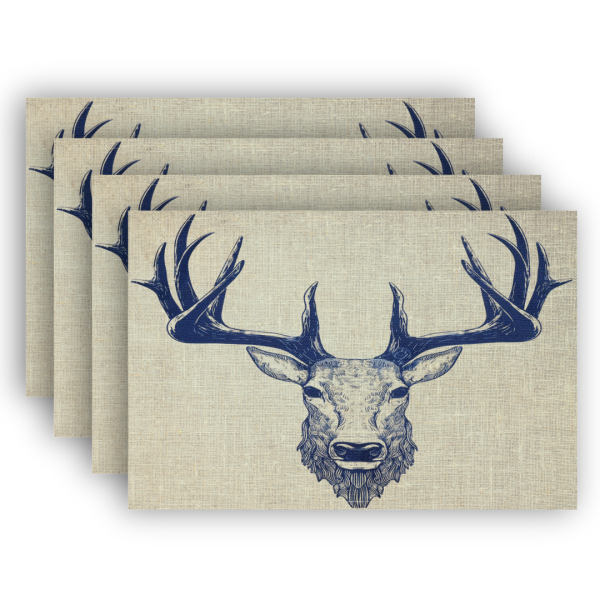 Rustikales Tischset mit Hirsch-Motiv – ideal für festliche Anlässe