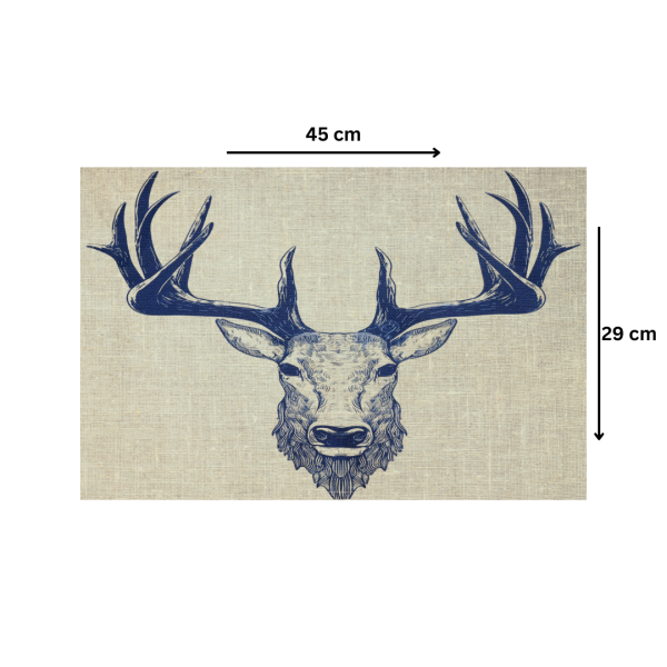 Rustikales Tischset mit Hirsch-Motiv – ideal für festliche Anlässe