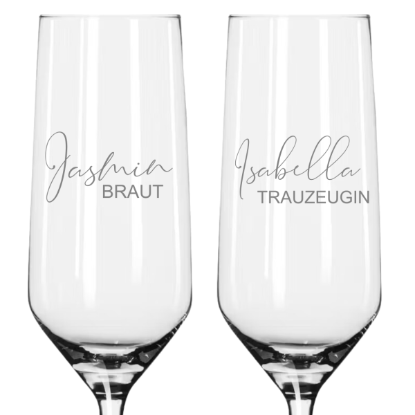 Geschenk, Glas, Sektglas, personalisiertes Sektglas, Champagnerflöte, Lasergravur, Geschenkidee, Hochzeit, Geburtstag, individuell gestaltet, Spülmaschinenfest, Woidladinger.de