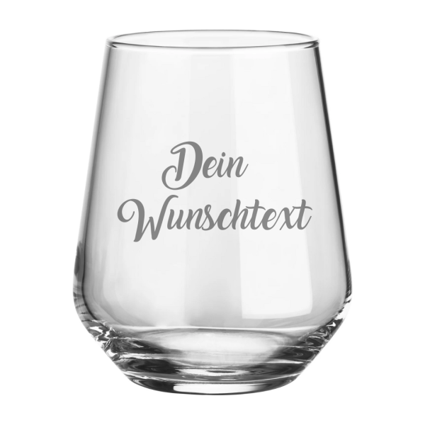 Geschenkidee für Frauen - Graviertes Trinkglas mit Wunschtext