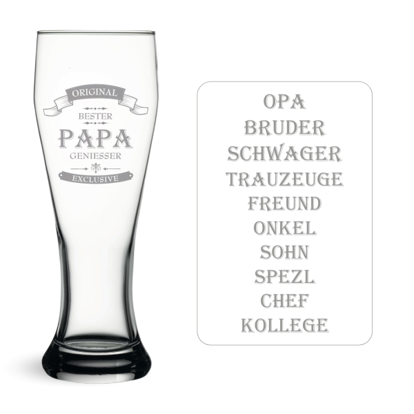 ersonalisierbares Weißbierglas – Wähle deinen Wunschtext bei Woidladinger.de