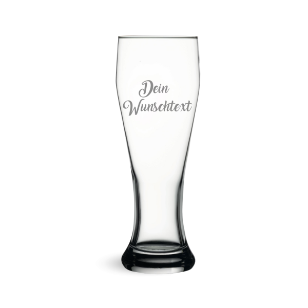 Personalisiertes Weißbierglas mit Wunschtext - Erhältlich bei Woidladinger.de