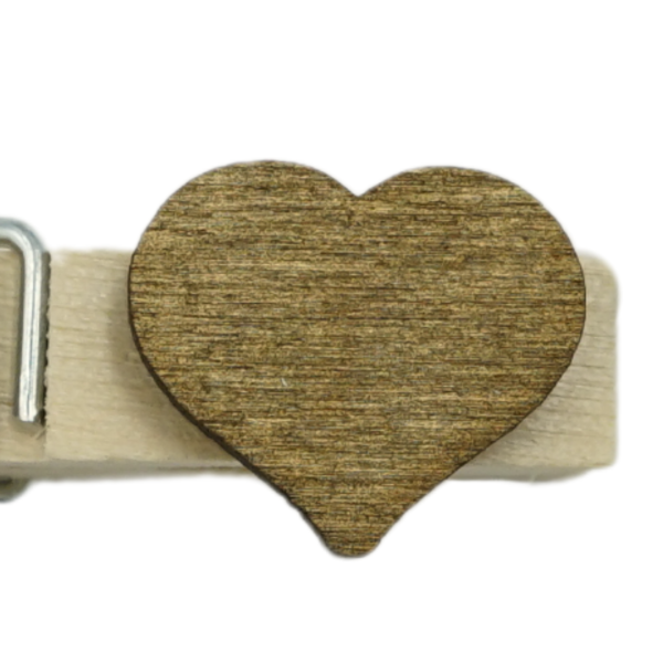 Glubbal mit Gravur - Holz Herz Gold