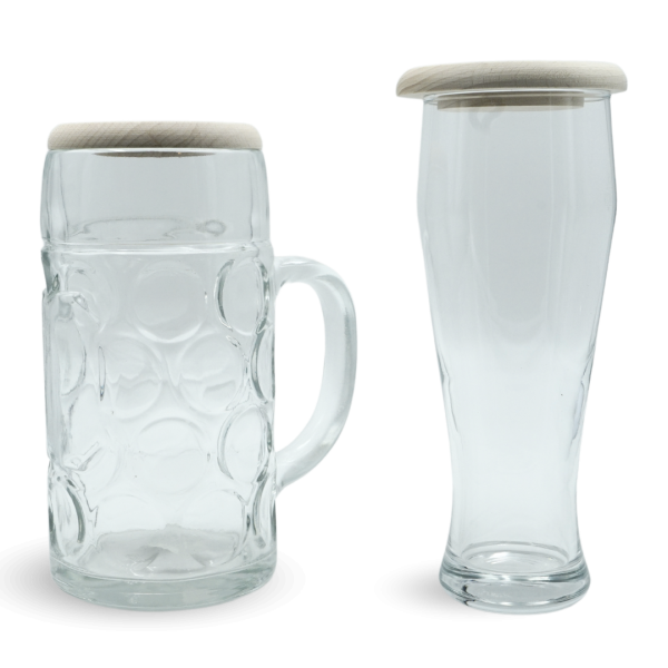 Eleganter Bierglasdeckel aus Holz für Jungfrau-Geborene