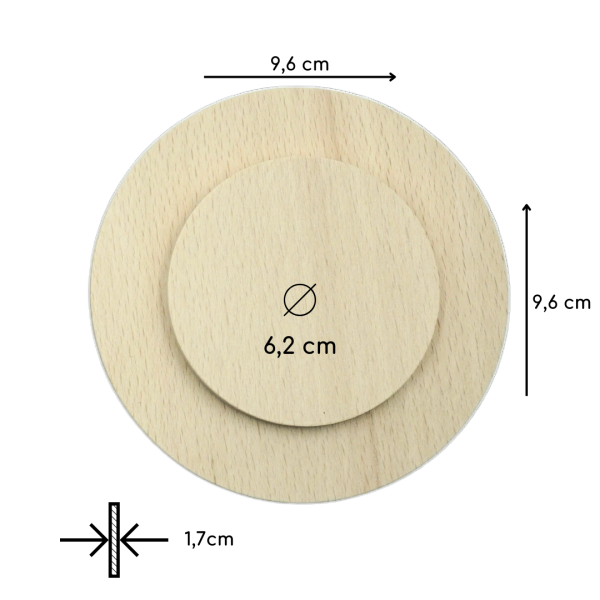 Praktischer Bierdeckel aus Holz für Weizenbierglas und Maßkrug