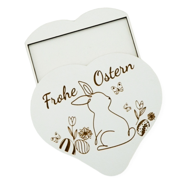 Bayern, Geschenkartikel, personalisierbar, Geldgeschenk, Herzform, Holz, Laser-Gravur, Geheimfach, Ostern, Dekoration,