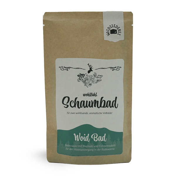 "Entdecke die erfrischende Natur mit unserem Wohlfühl-Schaumbad von Woid Bad – exklusiv bei Woidladinger.de erhältlich."